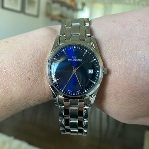 🔥 Philip Watch Blue Face Watch Stainless Silver